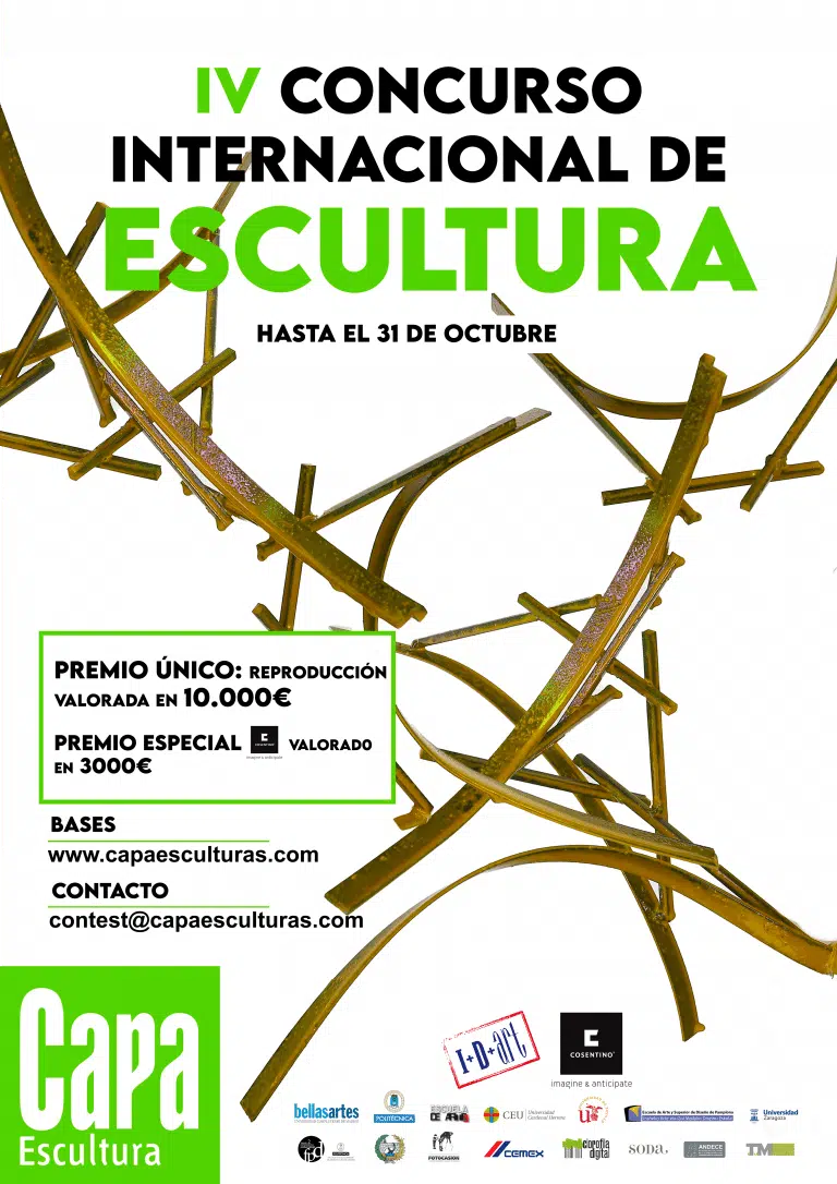 Cartel del Cuarto Concurso Internacional de Escultura de Capa Esculturas