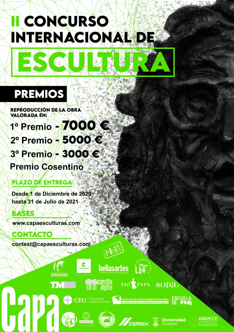 Cartel del Segundo Concurso Internacional de Escultura de Capa Esculturas
