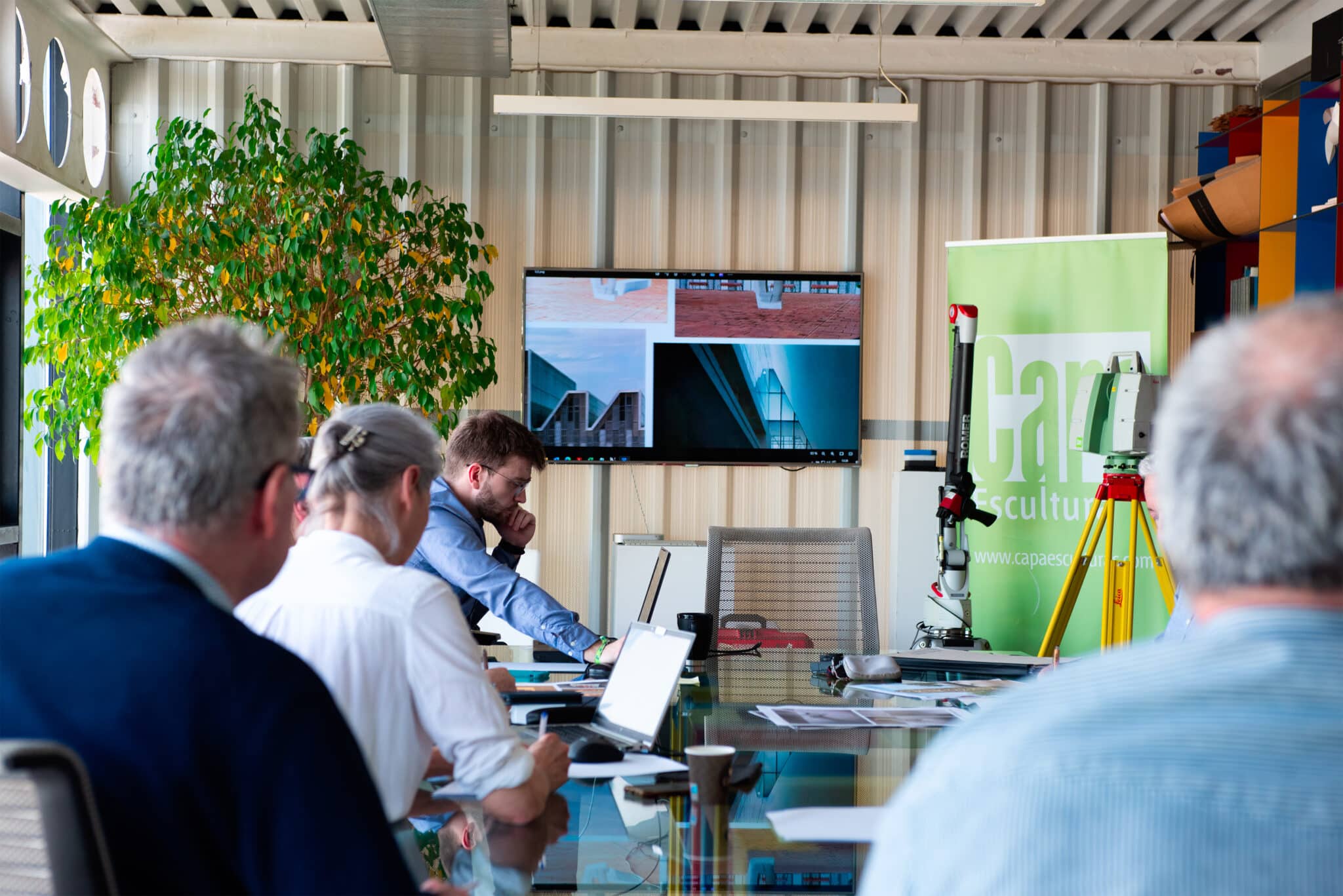 Jury discussing the winners of the International Sculpture Contest