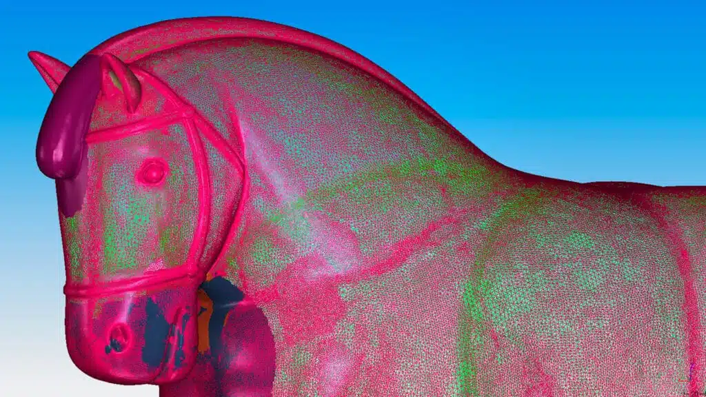 Modelo 3D texturizado de "El Caballo" de Fernando Botero