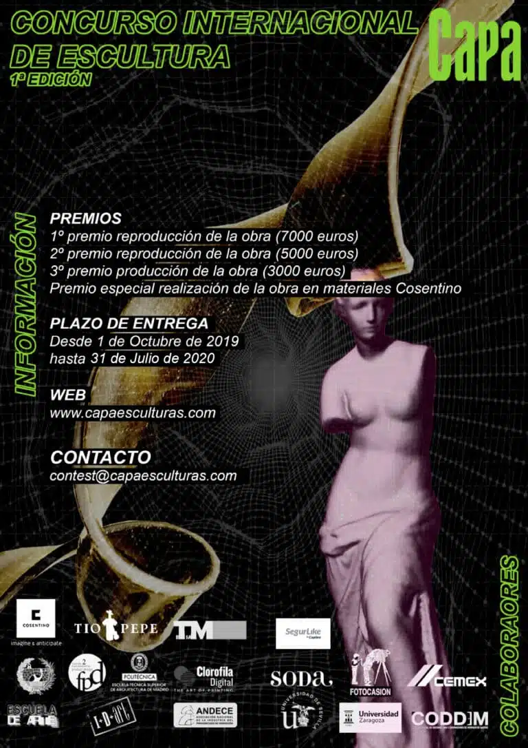 Cartel del I Concurso Internacional de Escultura en Capa Esculturas